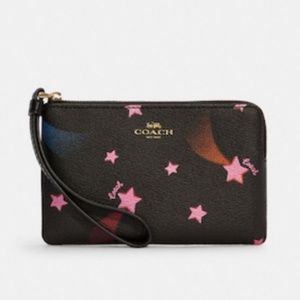 NWT Coach Wristlet in Disco Star Print